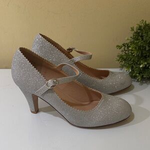 J.Adams PumpGlittering Silver Heels Women’s occasions Heels Wedding & Prom Heels
